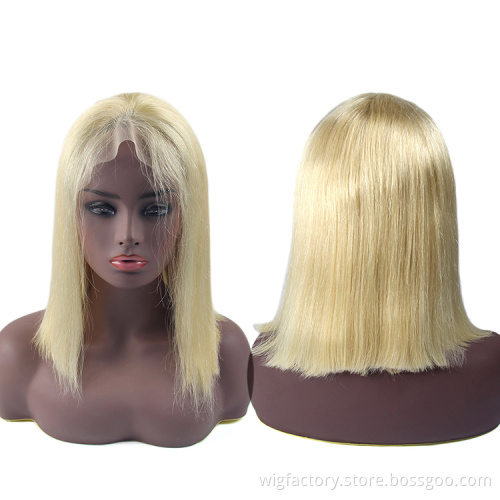 straight blonde 613 bob wigs wholesale, directly factory price blonde bob wig brazilian hair in China